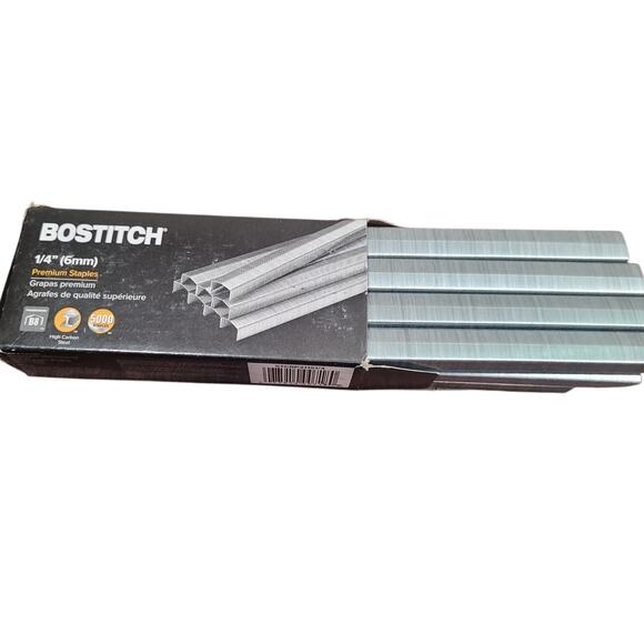 3 Boxes Bostitch Staples 1/4" Leg 5000/Box Standard Chisel Point Office Supply - Picture 4 of 5